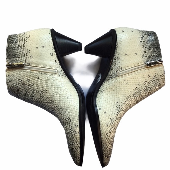 Franco Sarto Luca Ankle Booties Python Leather - Picture 1 of 9